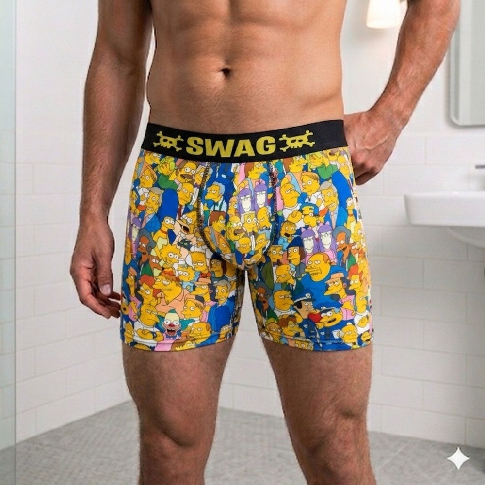 The Simpsons SWAG Boxer Briefs Mens XXL Multi Collage Print SB-WFP-SIMPS **NEW**
